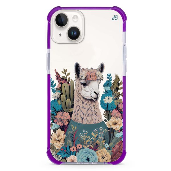 Lama in the garden iPhone 14 Ultra Shockproof Case Hot on Sale