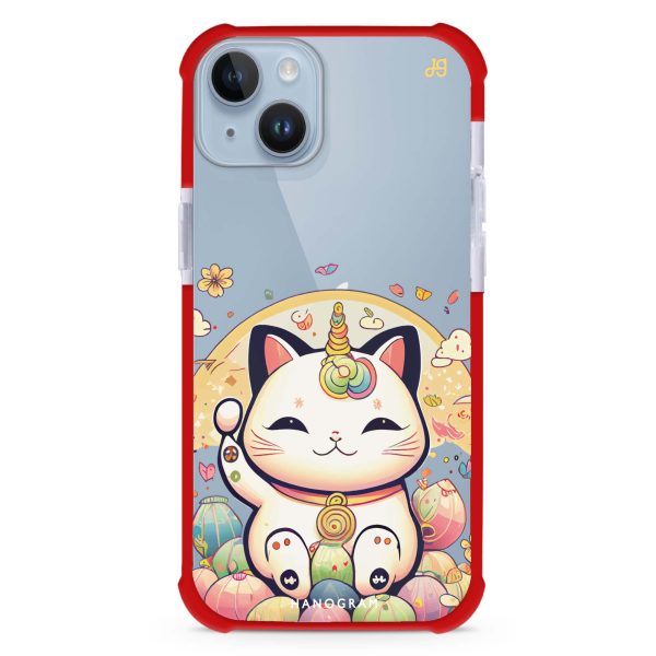 Cute Lucky Cat iPhone 14 Ultra Shockproof Case on Sale