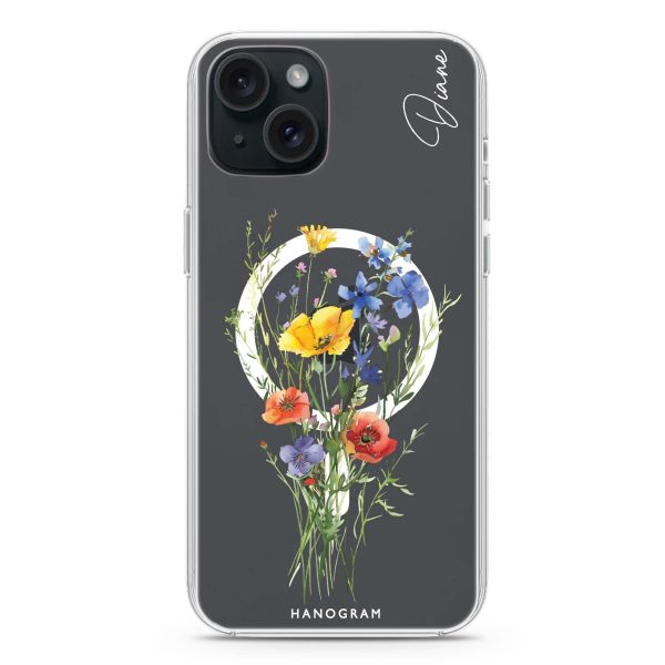 Wildflower Whimsy iPhone 15 MagSafe Compatible Ultra Clear Case Discount