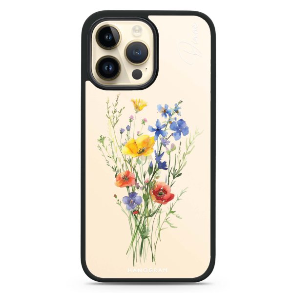 Wildflower Whimsy iPhone 15 Pro Impact Guard Bumper Case For Cheap