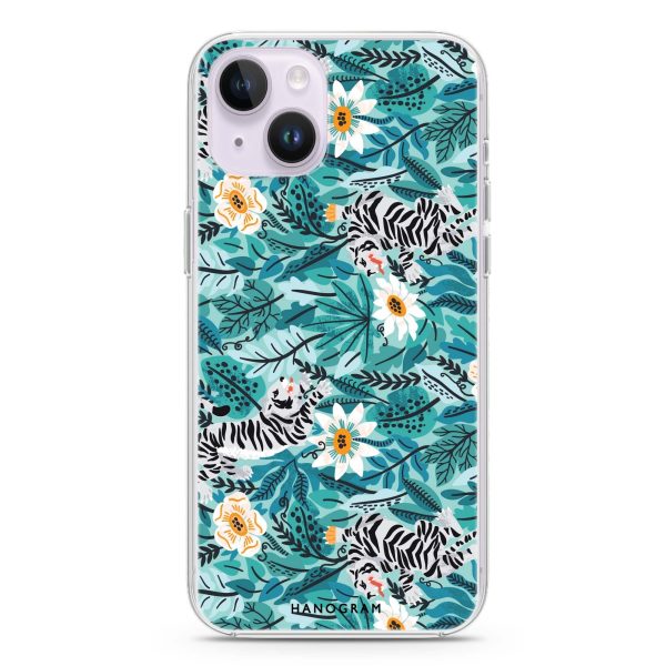 Tiger & Floral iPhone 13 Ultra Clear Case Sale