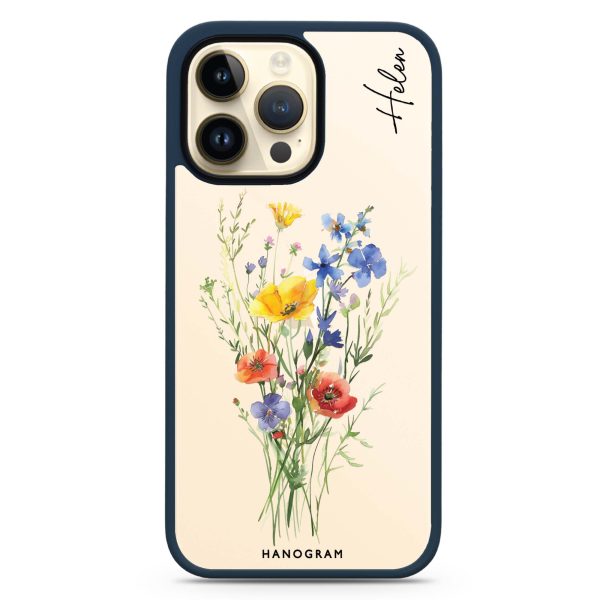 Wildflower Whimsy iPhone 15 Pro Impact Guard Bumper Case For Cheap