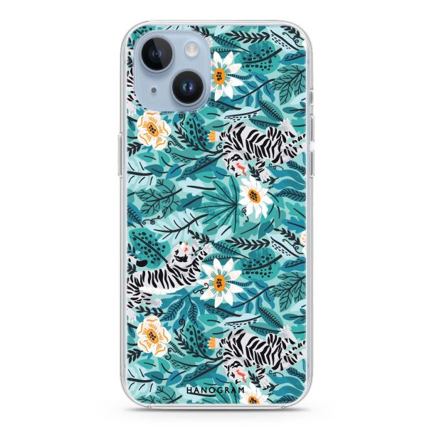 Tiger & Floral iPhone 13 Ultra Clear Case Sale