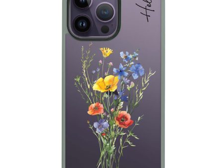 Wildflower Whimsy iPhone 15 Pro Max Impact Guard Bumper Case Hot on Sale