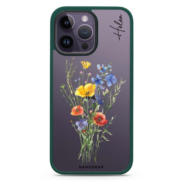 Wildflower Whimsy iPhone 15 Pro Impact Guard Bumper Case For Cheap