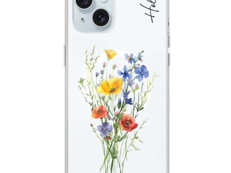 Wildflower Whimsy iPhone 15 MagSafe Compatible Ultra Clear Case Discount