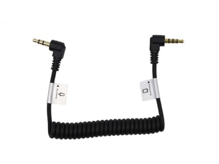 Promaster Audio Cable 3.5mm TRRS male right angle - 3.5mm TRS male right angle - 8 1 2  coiled Sale